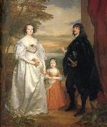 Anthony Van Dyck James,seventh earl of derby,his lady and child Norge oil painting reproduction